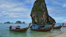 Triple Tourist Boats in Phuket, Thailand